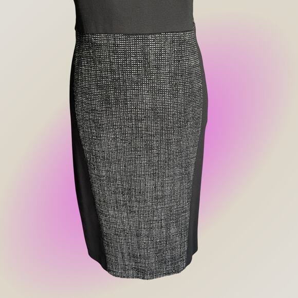 Akris Punto Women's Black Wool Blend & Tweed Sleeveless Midi Shift Dress Sz 8 M - Picture 8 of 15